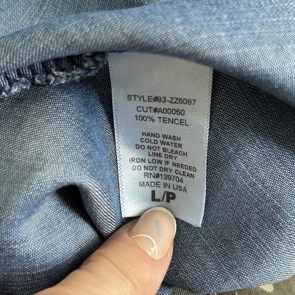 ANTHROPOLOGIE Tina Jo Tencel/Denim A-Line Swing Skirt Large Petite LP - Picture 10 of 10